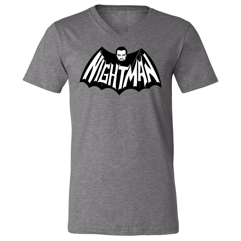 Unisex V-Neck T-Shirt - 5KA9E4HQ - Deep Heather - 13