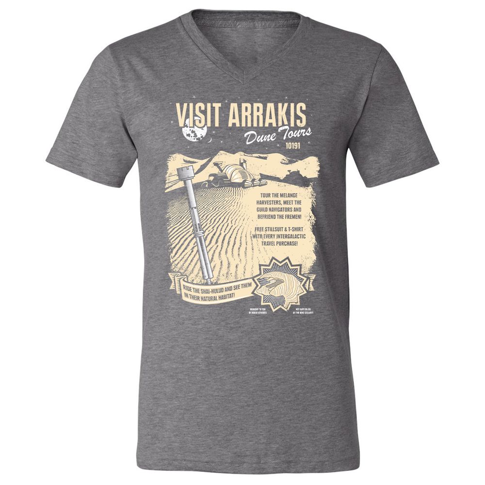 Unisex V-Neck T-Shirt - XM5NAZT2 - Deep Heather - 13