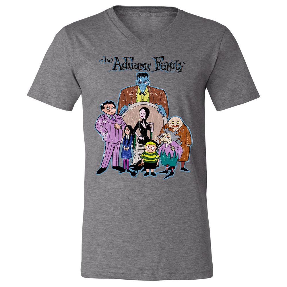 Unisex V-Neck T-Shirt - P1NZ93KD - Deep Heather - 13