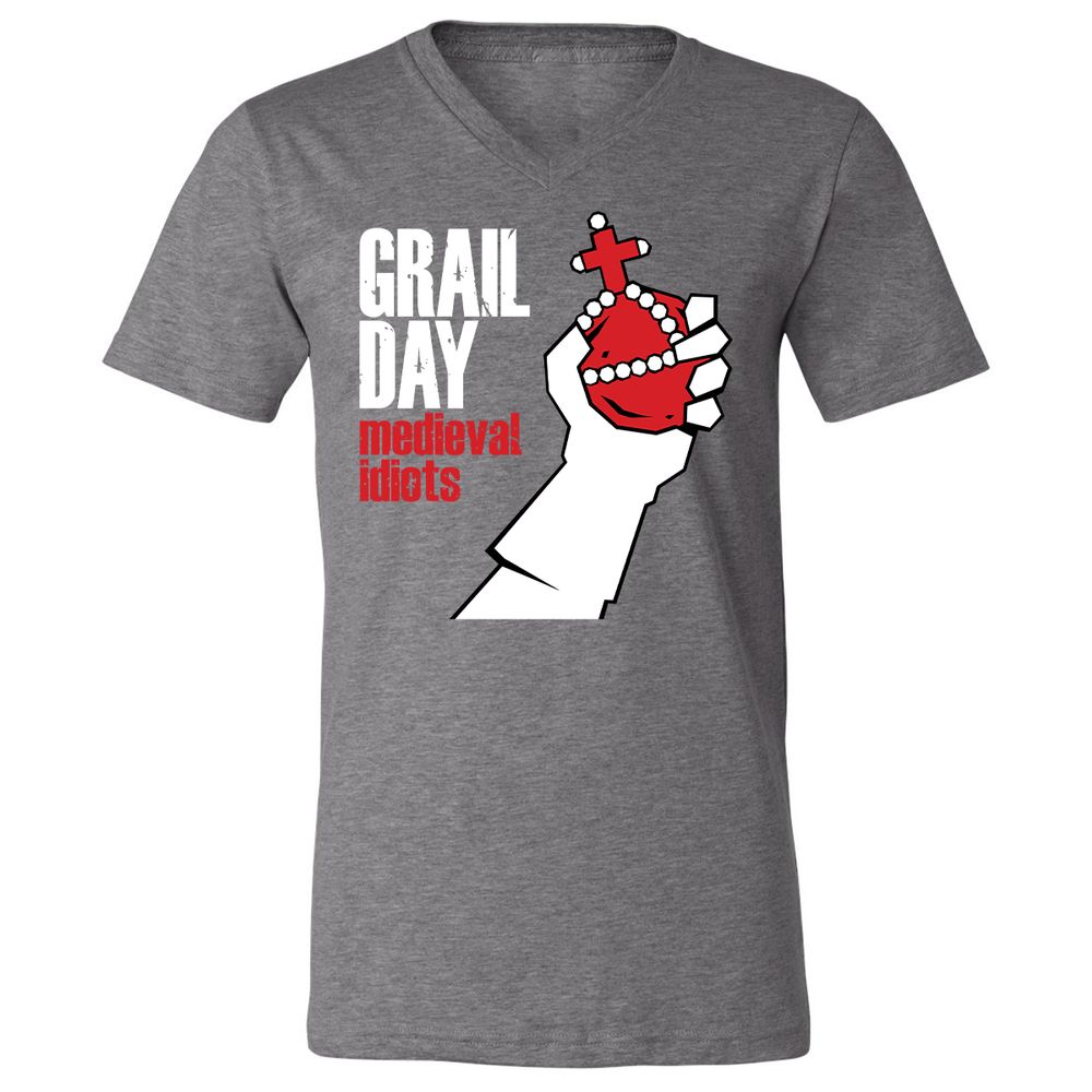 Unisex V-Neck T-Shirt - 43E8AXE5 - Deep Heather - 13