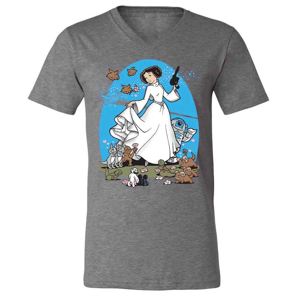 Unisex V-Neck T-Shirt - AZ8XDCDW - Deep Heather - 13