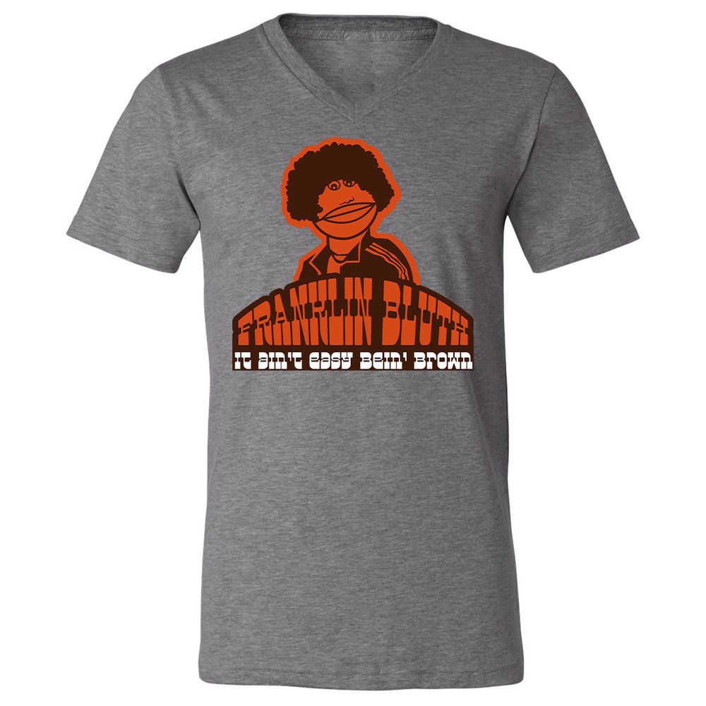 Unisex V-Neck T-Shirt - 4S9AVNBX - Deep Heather - 13