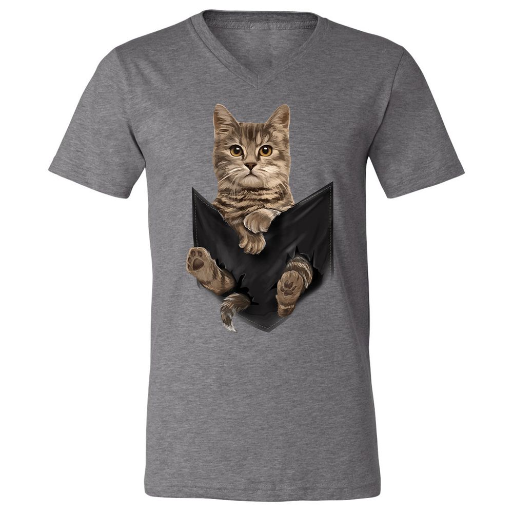 Unisex V-Neck T-Shirt - M14ZND4Y - Deep Heather - 13