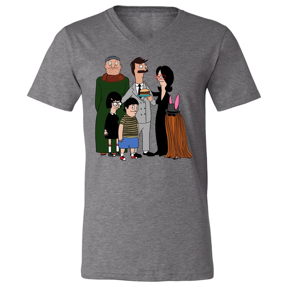 Unisex V-Neck T-Shirt - 4HLK5QQH - Deep Heather - 13