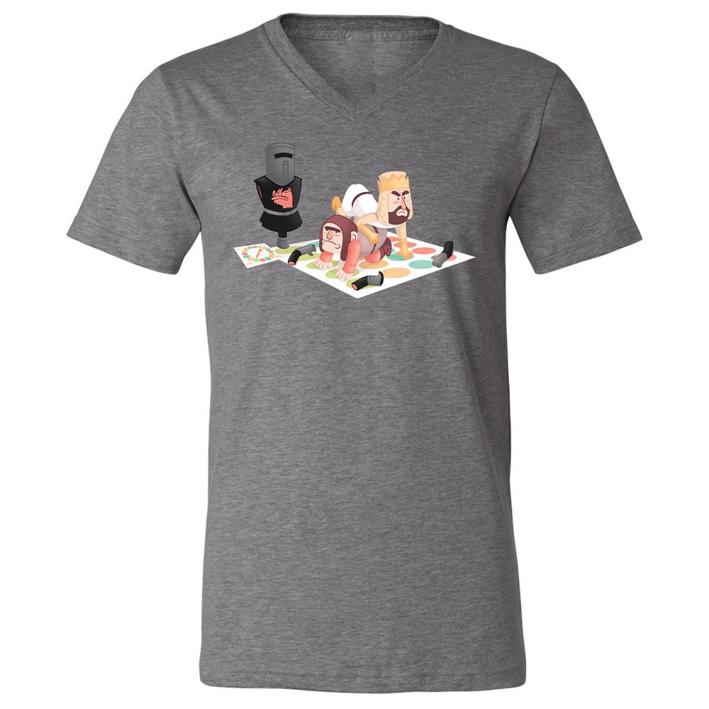 Unisex V-Neck T-Shirt - 262UKWCJ - Deep Heather - 13