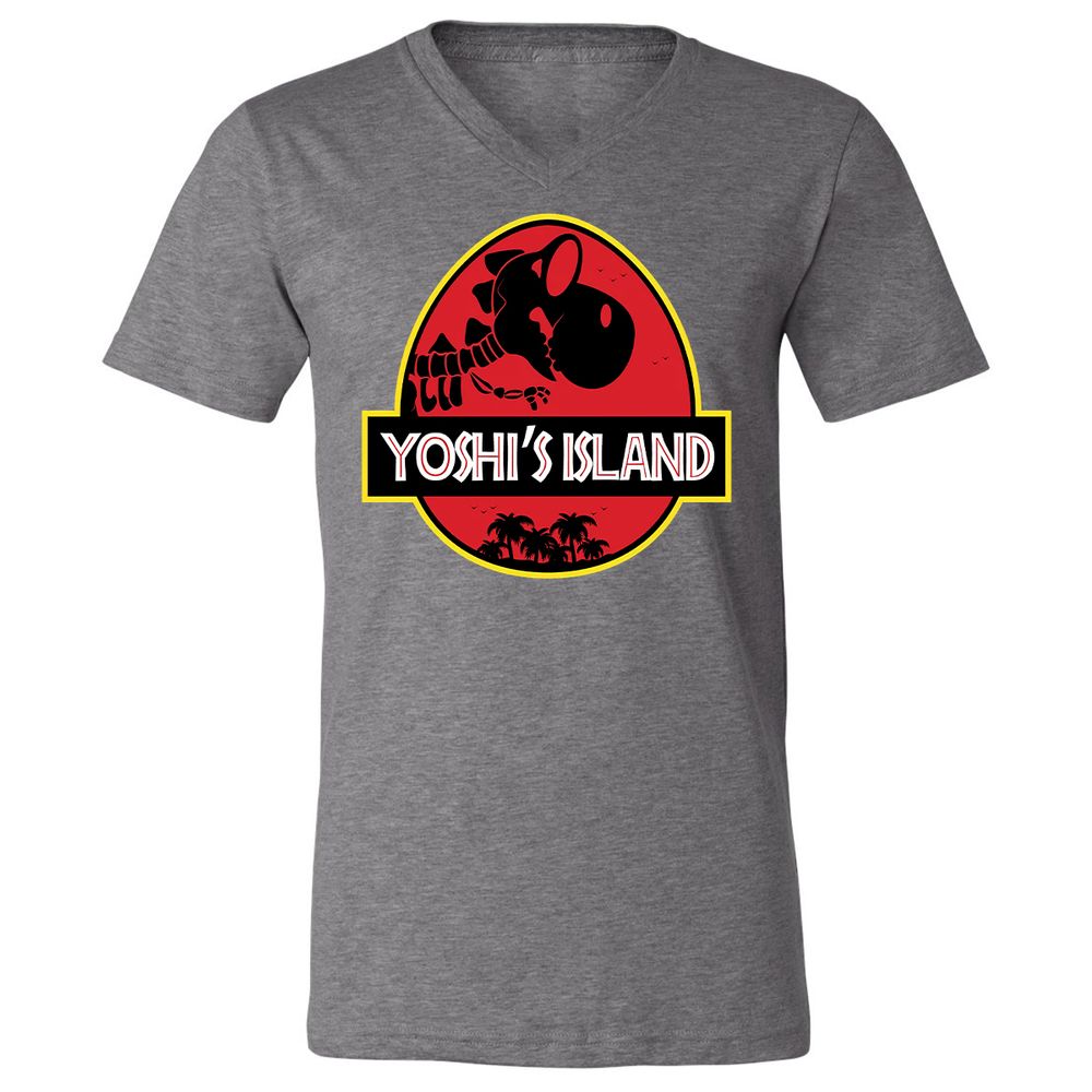 Unisex V-Neck T-Shirt - B3K6EB7L - Deep Heather - 13