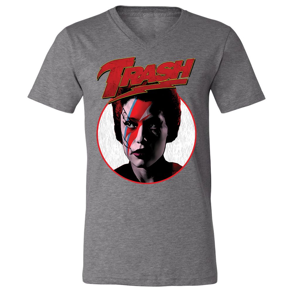 Unisex V-Neck T-Shirt - 3YLRFBPQ - Deep Heather - 13