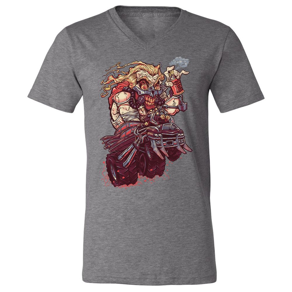 Unisex V-Neck T-Shirt - HW6J1GAG - Deep Heather - 13