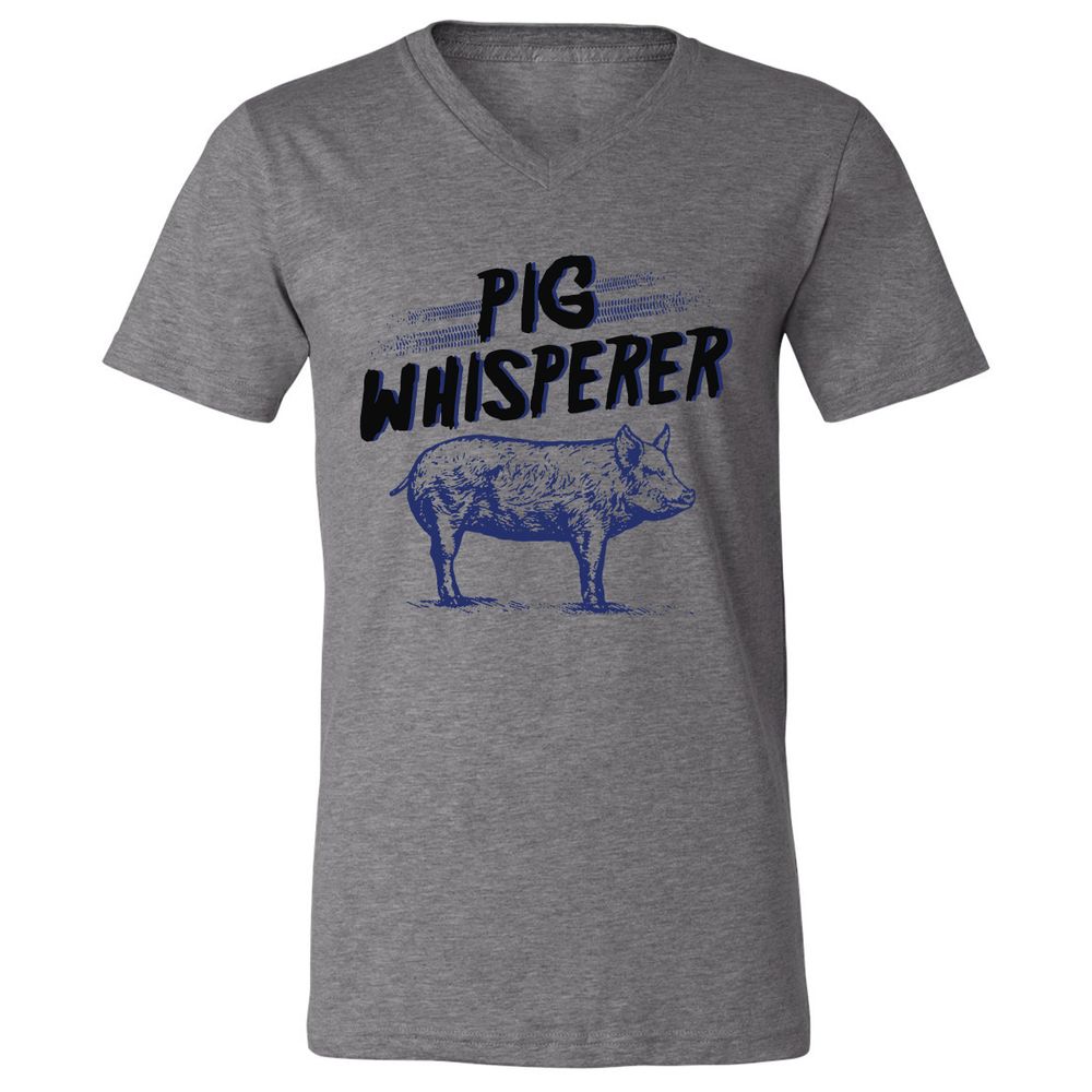 Unisex V-Neck T-Shirt - CKBX3Q35 - Deep Heather - 13