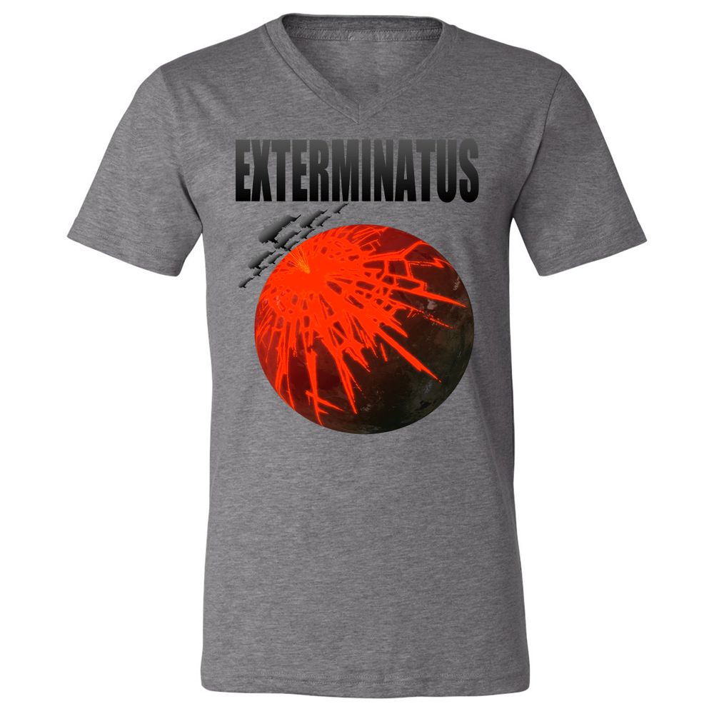 Unisex V-Neck T-Shirt - VJZCKVEC - Deep Heather - 13