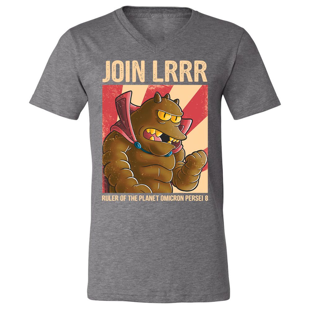 Unisex V-Neck T-Shirt - J7JDNNFR - Deep Heather - 13