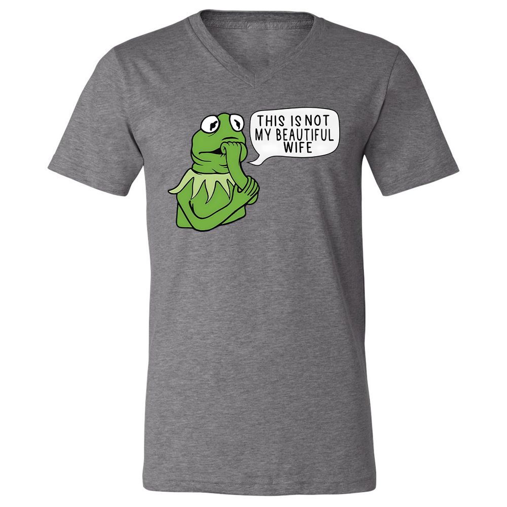 Unisex V-Neck T-Shirt - PUW2FEUU - Deep Heather - 13