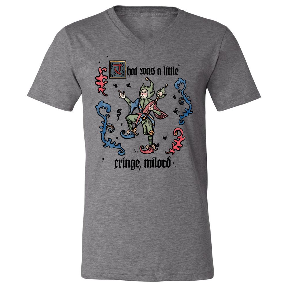 Unisex V-Neck T-Shirt - 8Y647KF7 - Deep Heather - 13