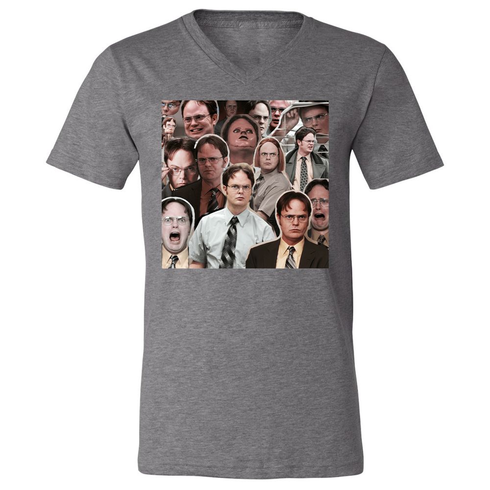 Unisex V-Neck T-Shirt - 3XNNGD1B - Deep Heather - 13