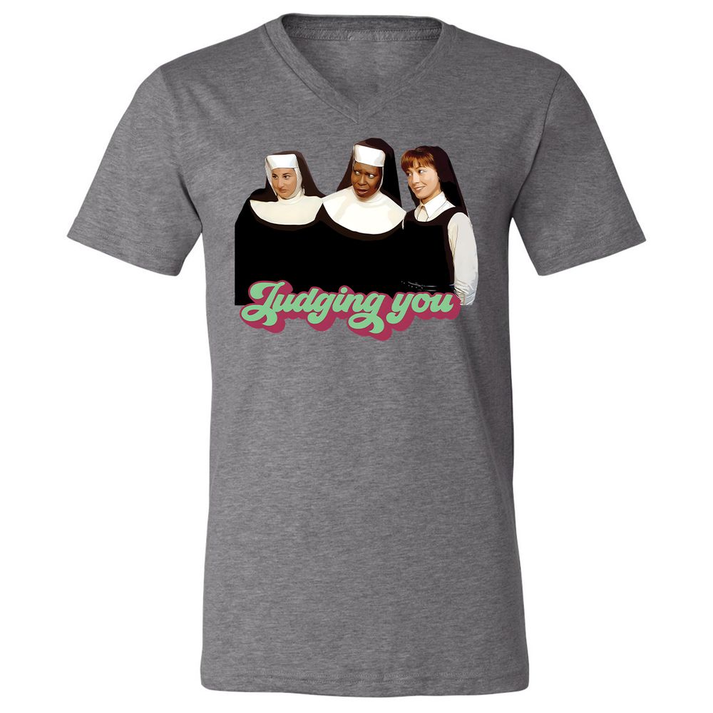 Unisex V-Neck T-Shirt - SXHT8TB6 - Deep Heather - 13