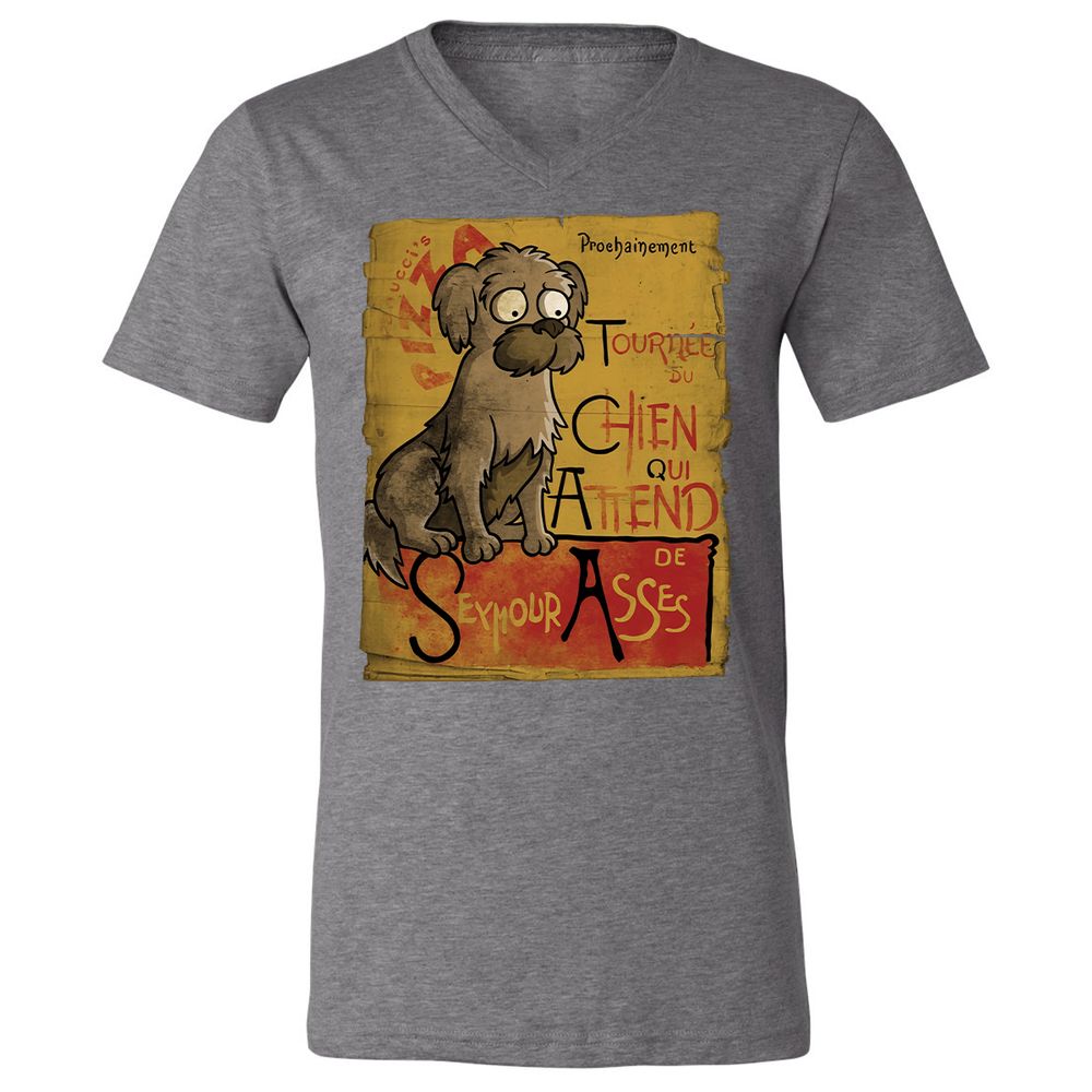 Unisex V-Neck T-Shirt - YT6HGPJB - Deep Heather - 13