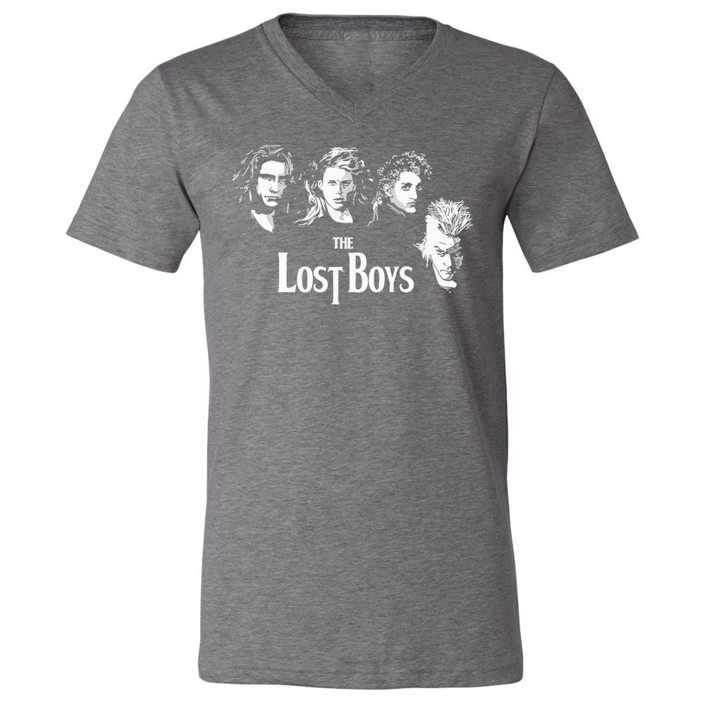 Unisex V-Neck T-Shirt - LMQCAUZQ - Deep Heather - 13