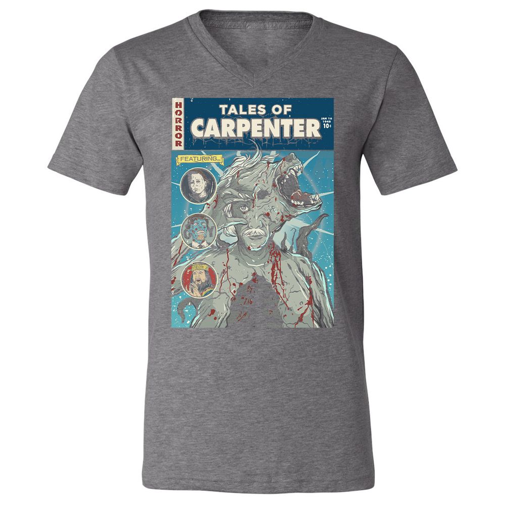 Unisex V-Neck T-Shirt - QNHU2TYU - Deep Heather - 13