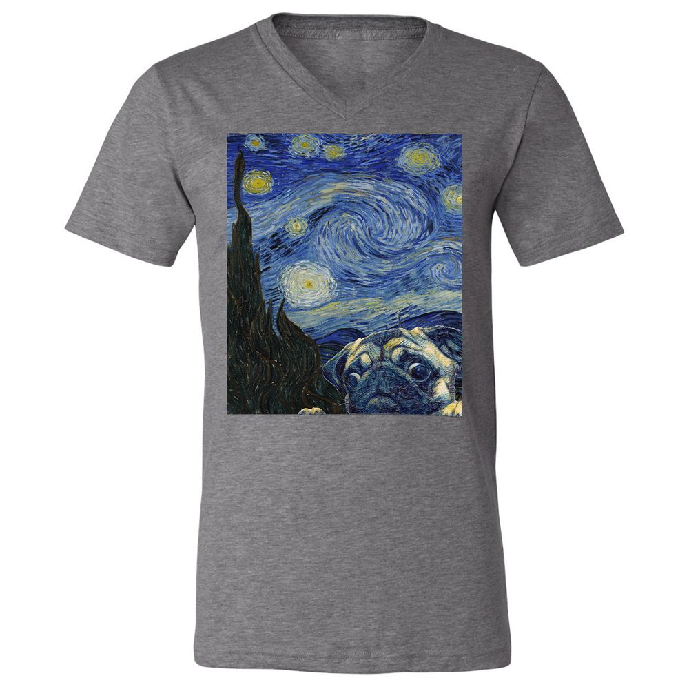 Unisex V-Neck T-Shirt - HJTLKY25 - Deep Heather - 13