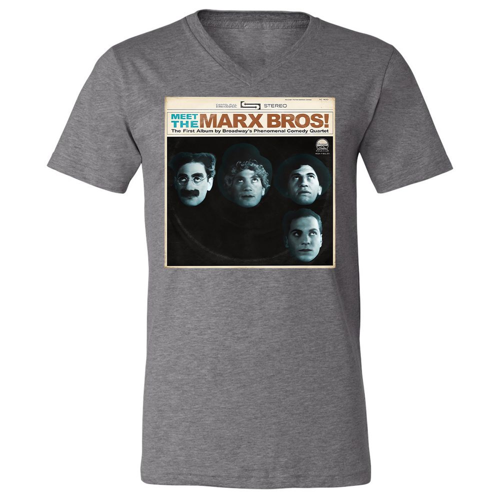 Unisex V-Neck T-Shirt - HWUDPKV6 - Deep Heather - 13