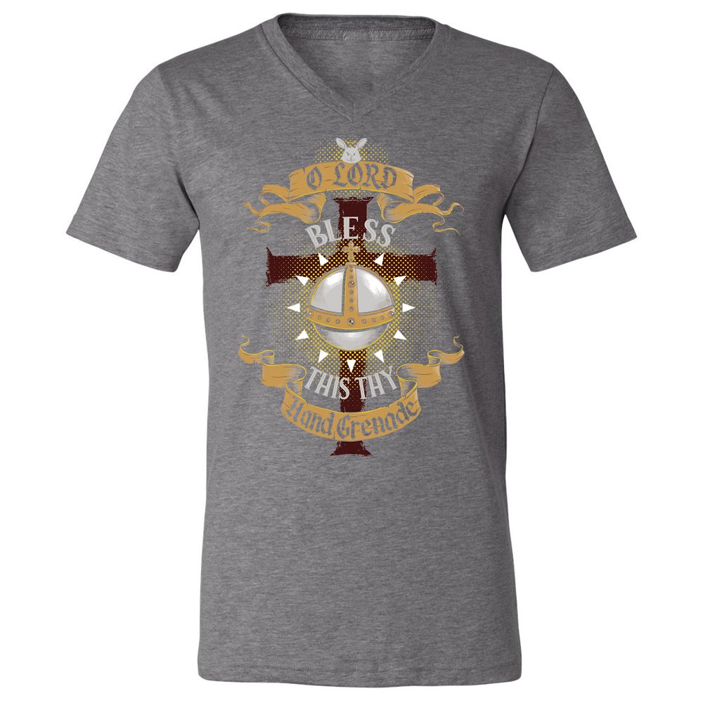 Unisex V-Neck T-Shirt - 713DP4AW - Deep Heather - 13