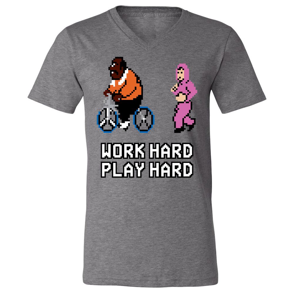 Unisex V-Neck T-Shirt - 1H75NU29 - Deep Heather - 13