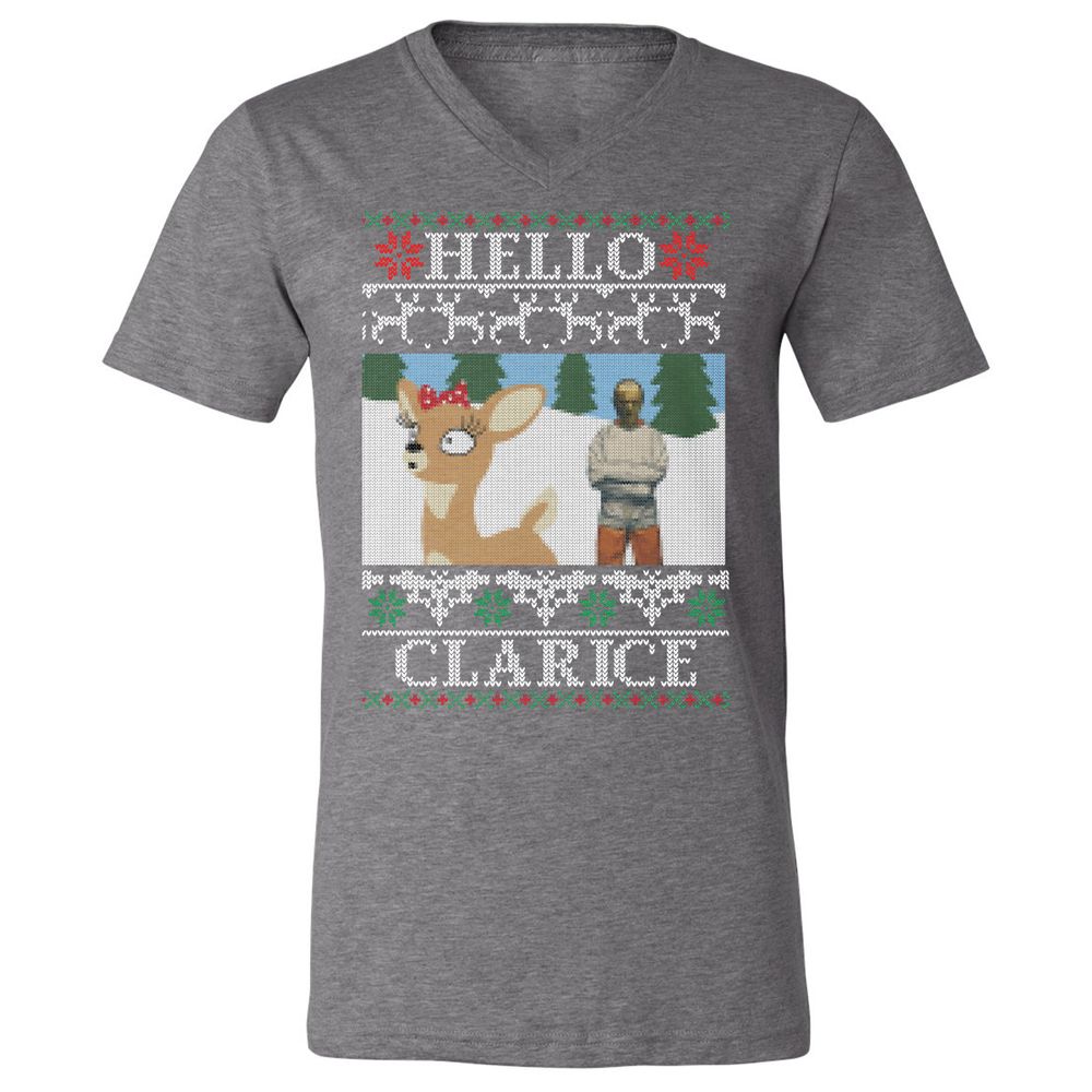 Unisex V-Neck T-Shirt - CLJSDPDF - Deep Heather - 13