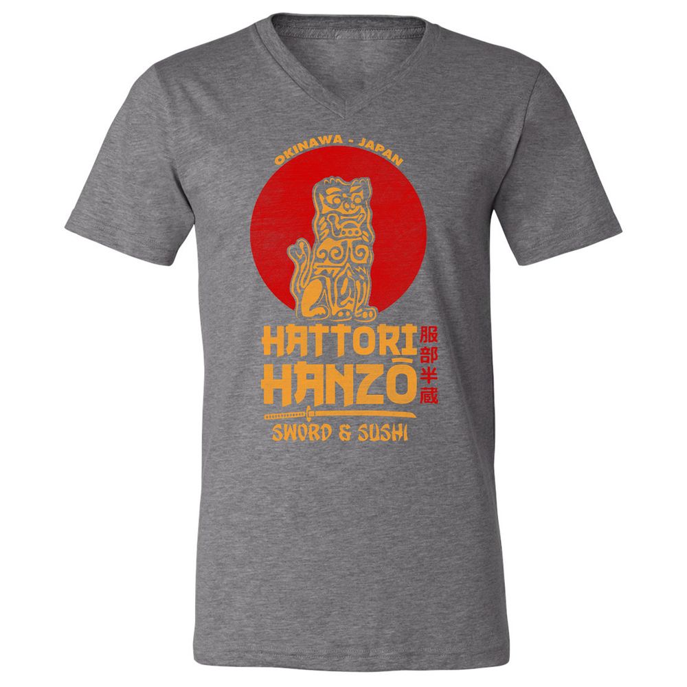 Unisex V-Neck T-Shirt - V3QV589B - Deep Heather - 13