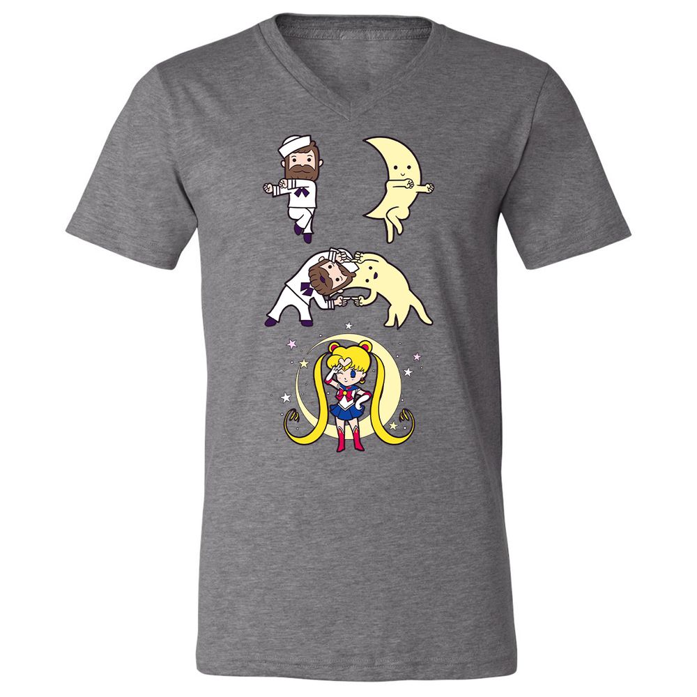 Unisex V-Neck T-Shirt - 495YZQVL - Deep Heather - 13