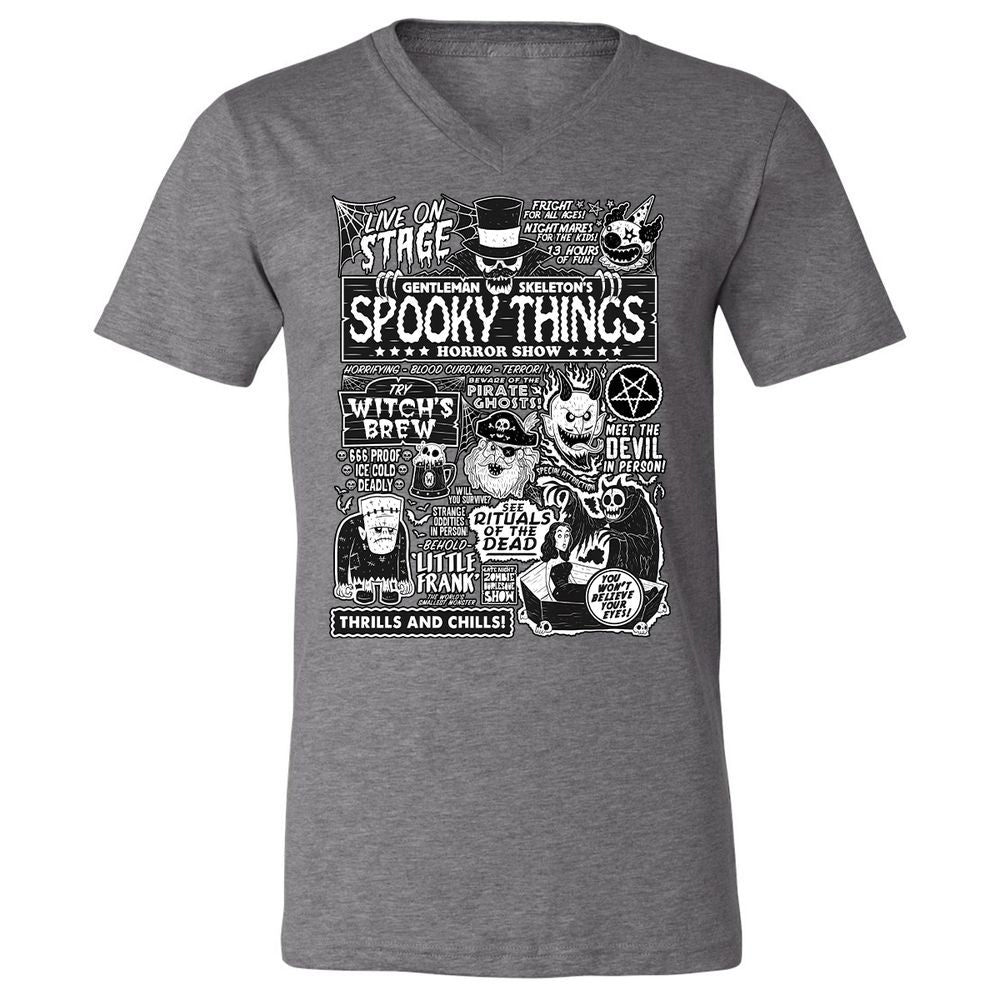 Unisex V-Neck T-Shirt - G9AX6UT9 - Deep Heather - 13