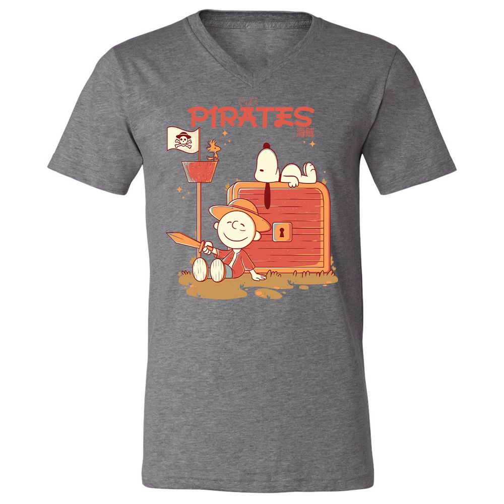 Unisex V-Neck T-Shirt - SBCWK6HW - Deep Heather - 13