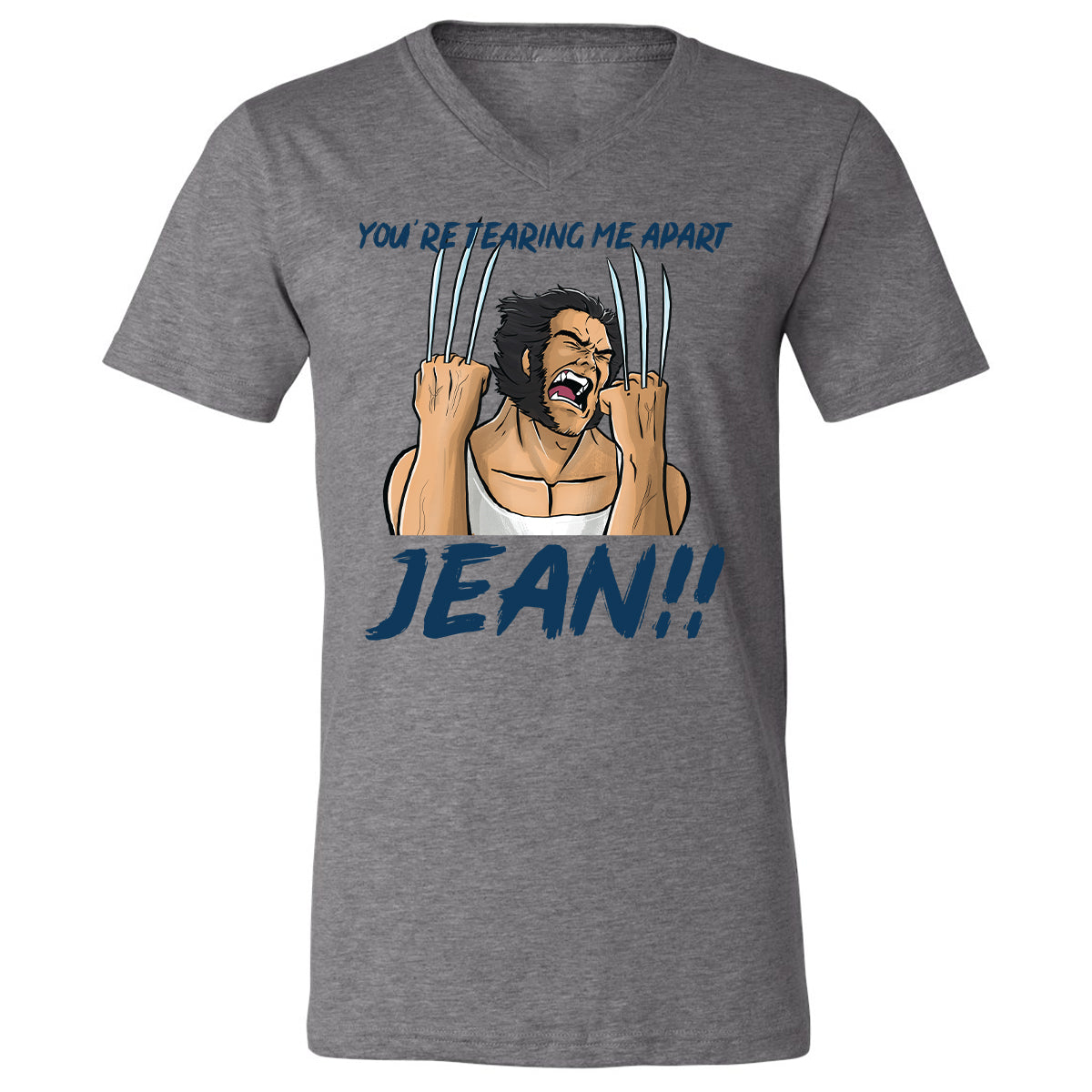 Unisex V-Neck T-Shirt - ET11HKW5 - Deep Heather - 13