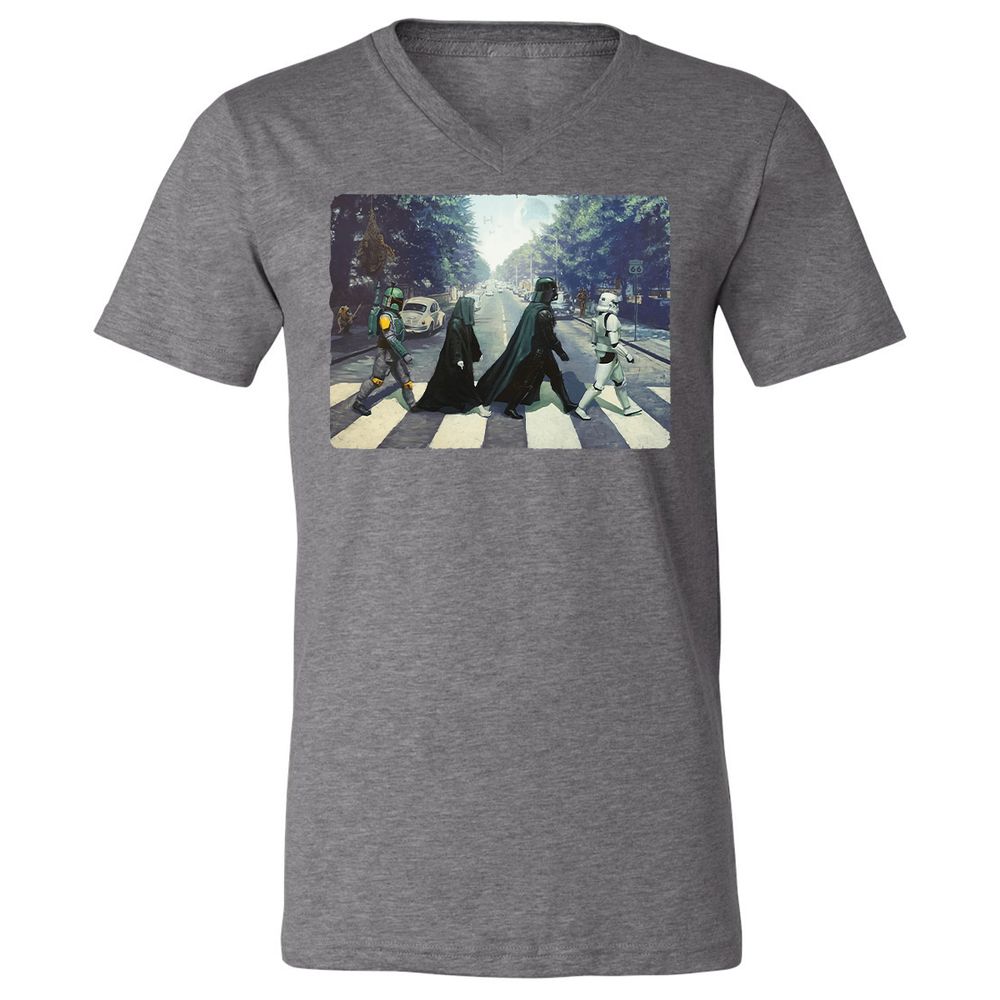 Unisex V-Neck T-Shirt - KT87ND3C - Deep Heather - 13