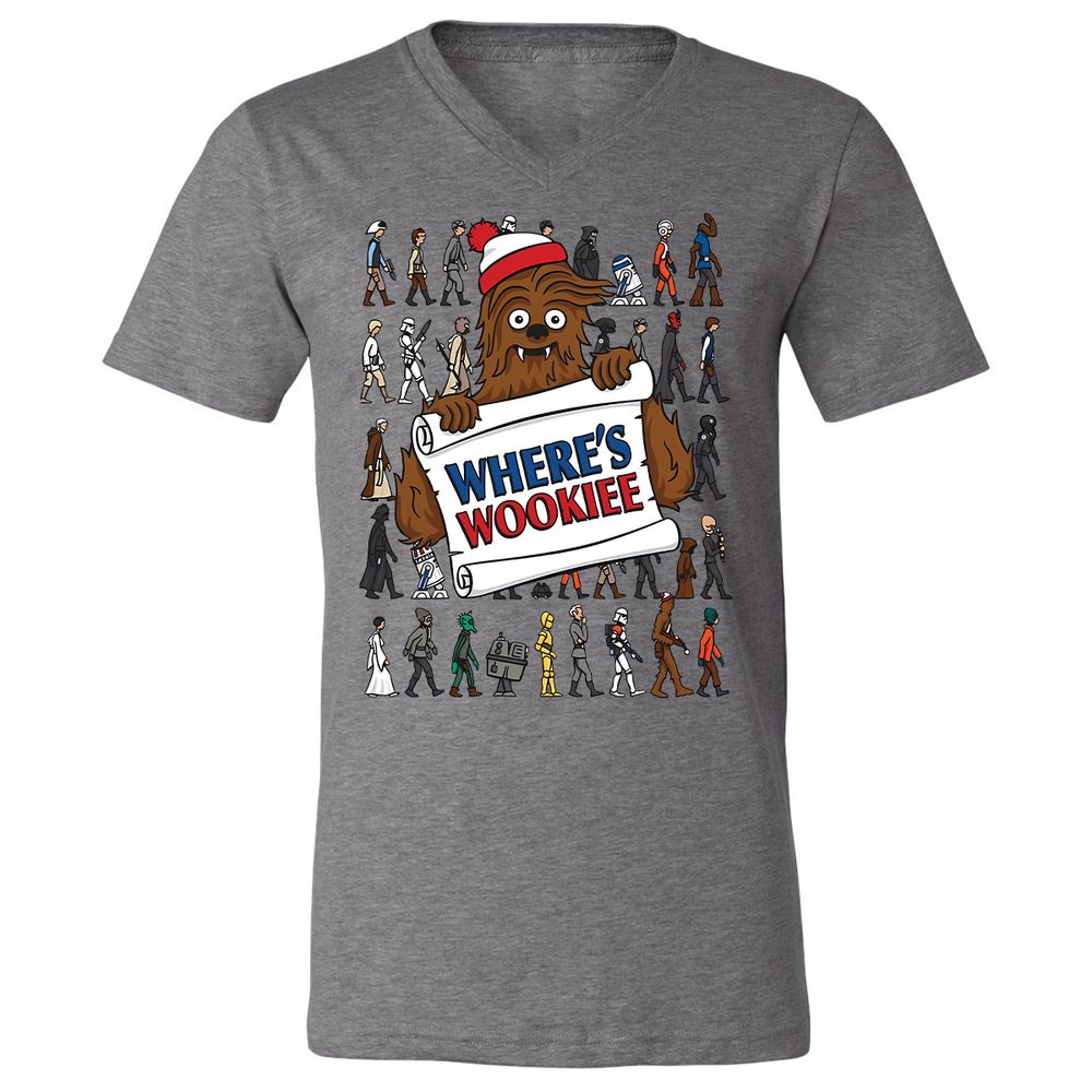 Unisex V-Neck T-Shirt - BA3KQKXQ - Deep Heather - 13