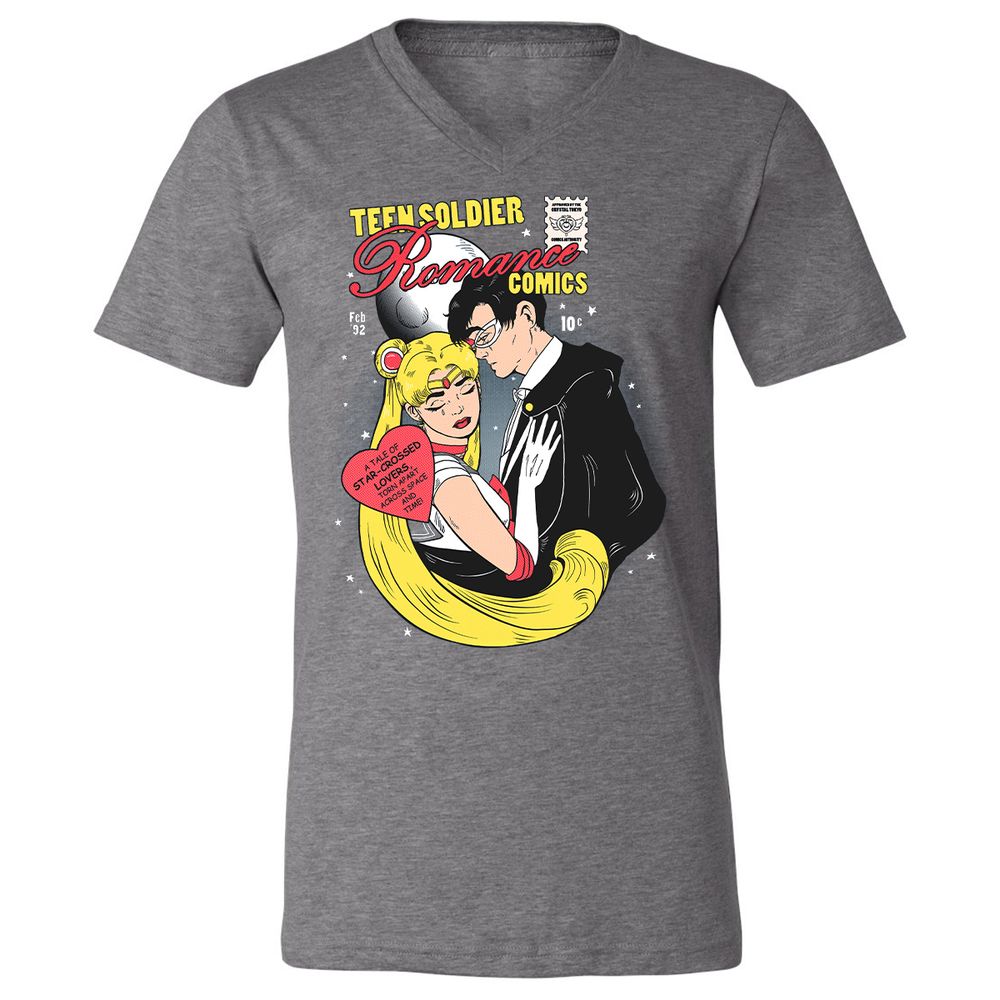 Unisex V-Neck T-Shirt - 93747RWG - Deep Heather - 13