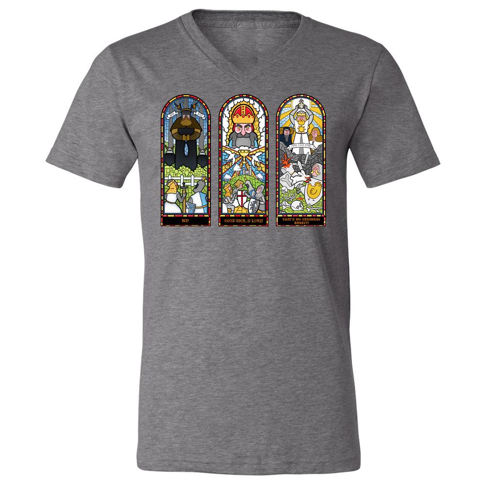 Unisex V-Neck T-Shirt - KYJPKQNR - Deep Heather - 13