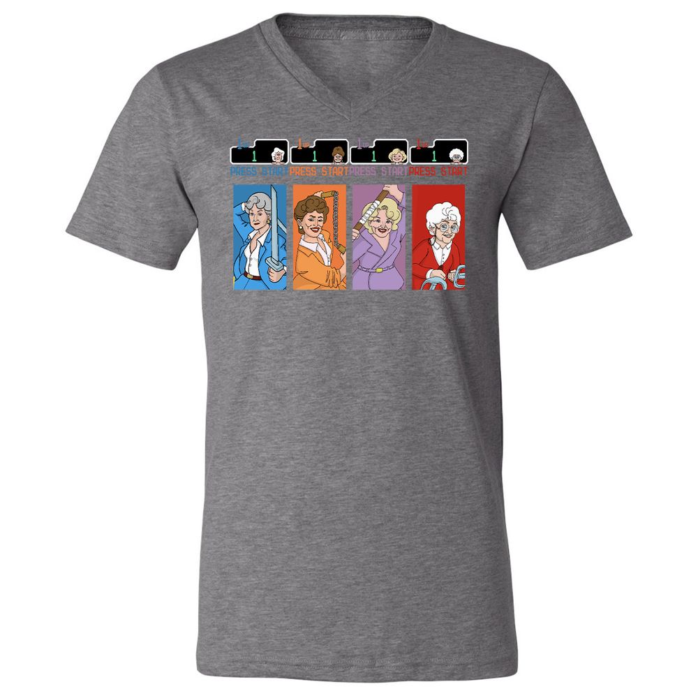 Unisex V-Neck T-Shirt - 23FDQA77 - Deep Heather - 13