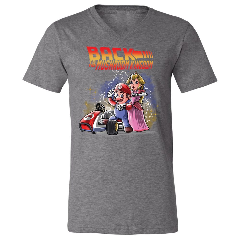 Unisex V-Neck T-Shirt - ZHLR68JK - Deep Heather - 13
