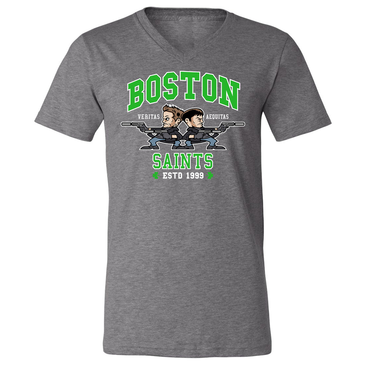 Unisex V-Neck T-Shirt - 3KBJWPQ1 - Deep Heather - 13
