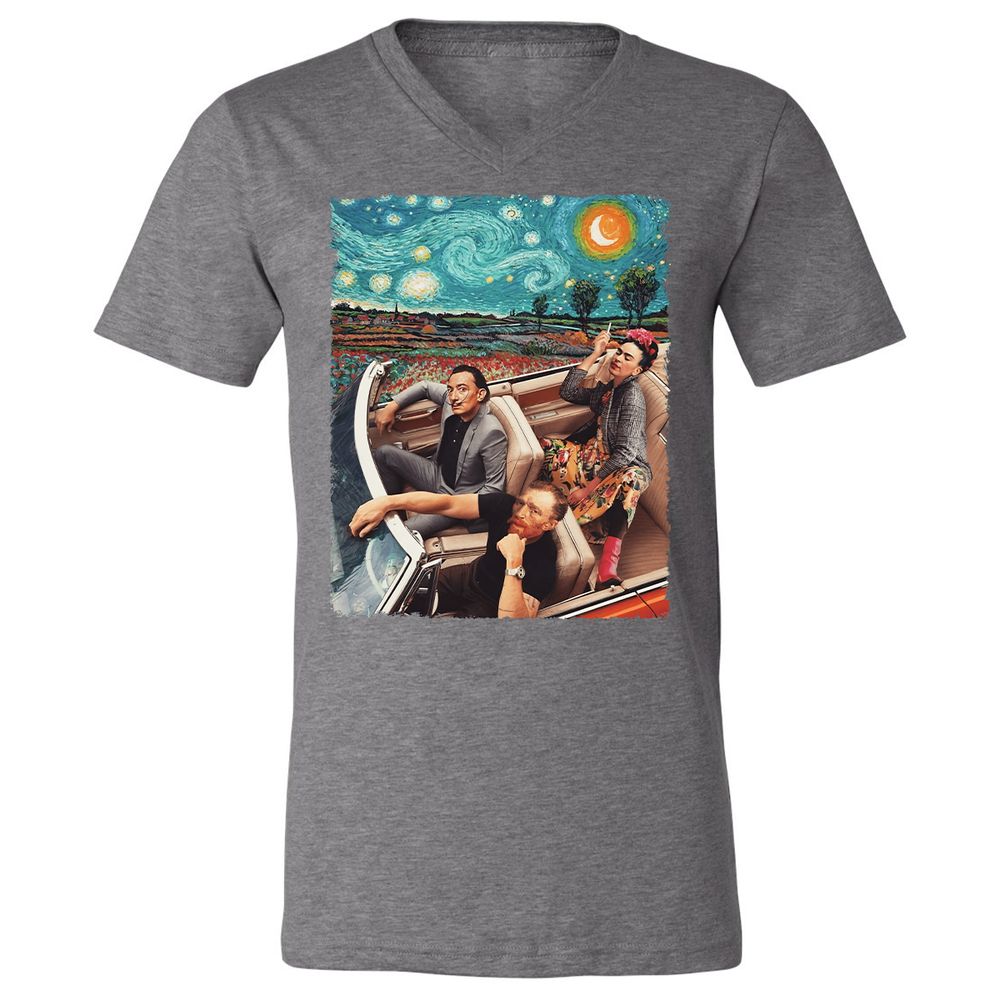 Unisex V-Neck T-Shirt - 3CML4UKD - Deep Heather - 13