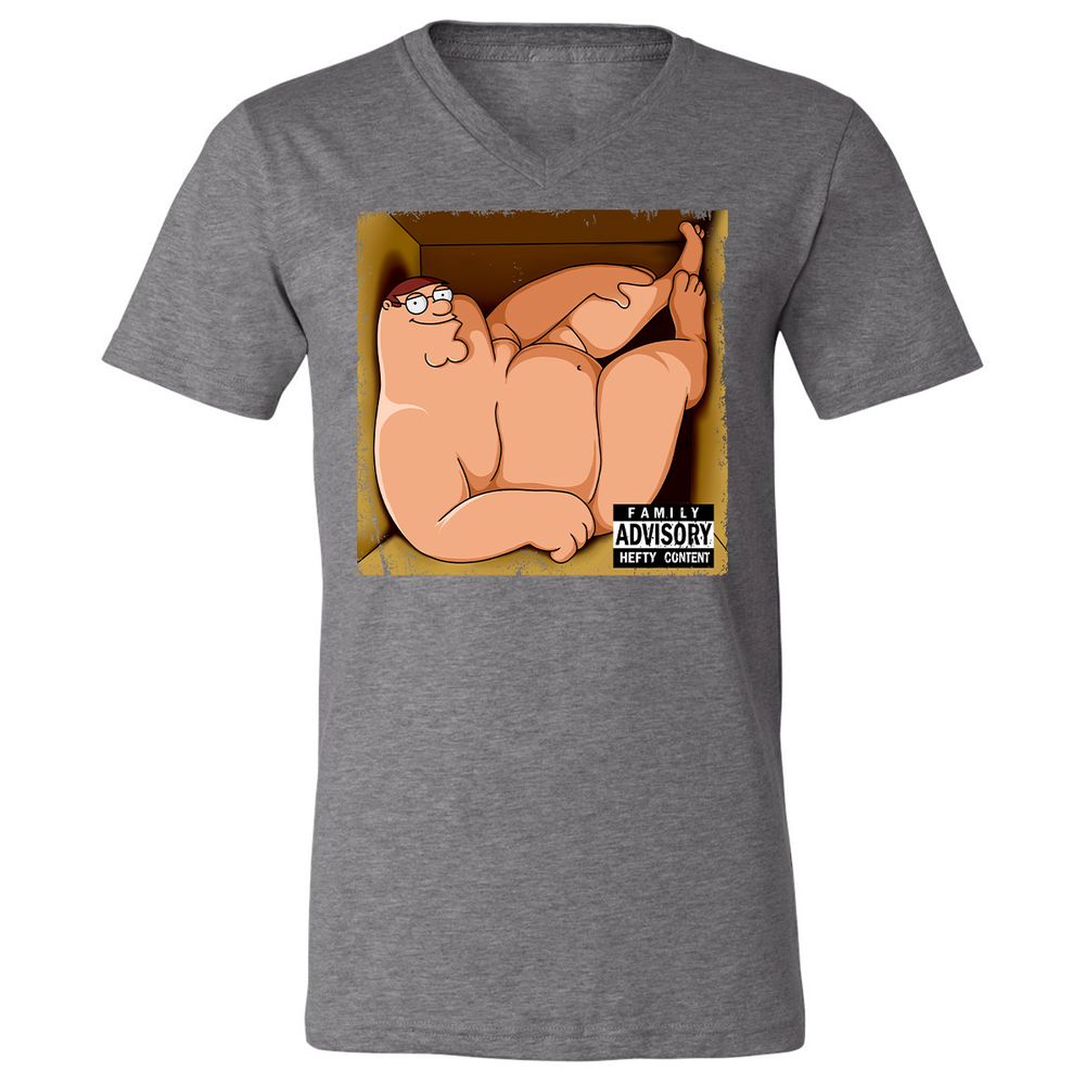 Unisex V-Neck T-Shirt - L8F5ZMVY - Deep Heather - 13
