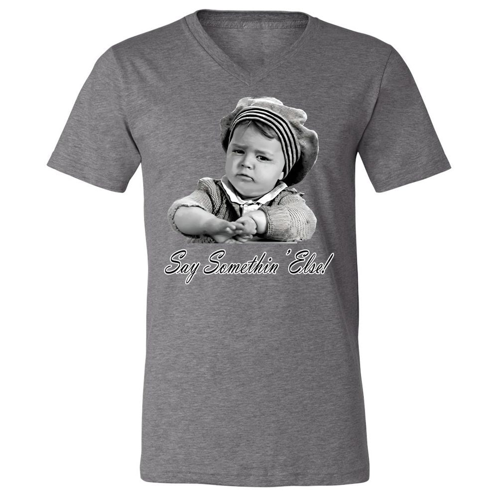 Unisex V-Neck T-Shirt - P1N87MQT - Deep Heather - 13