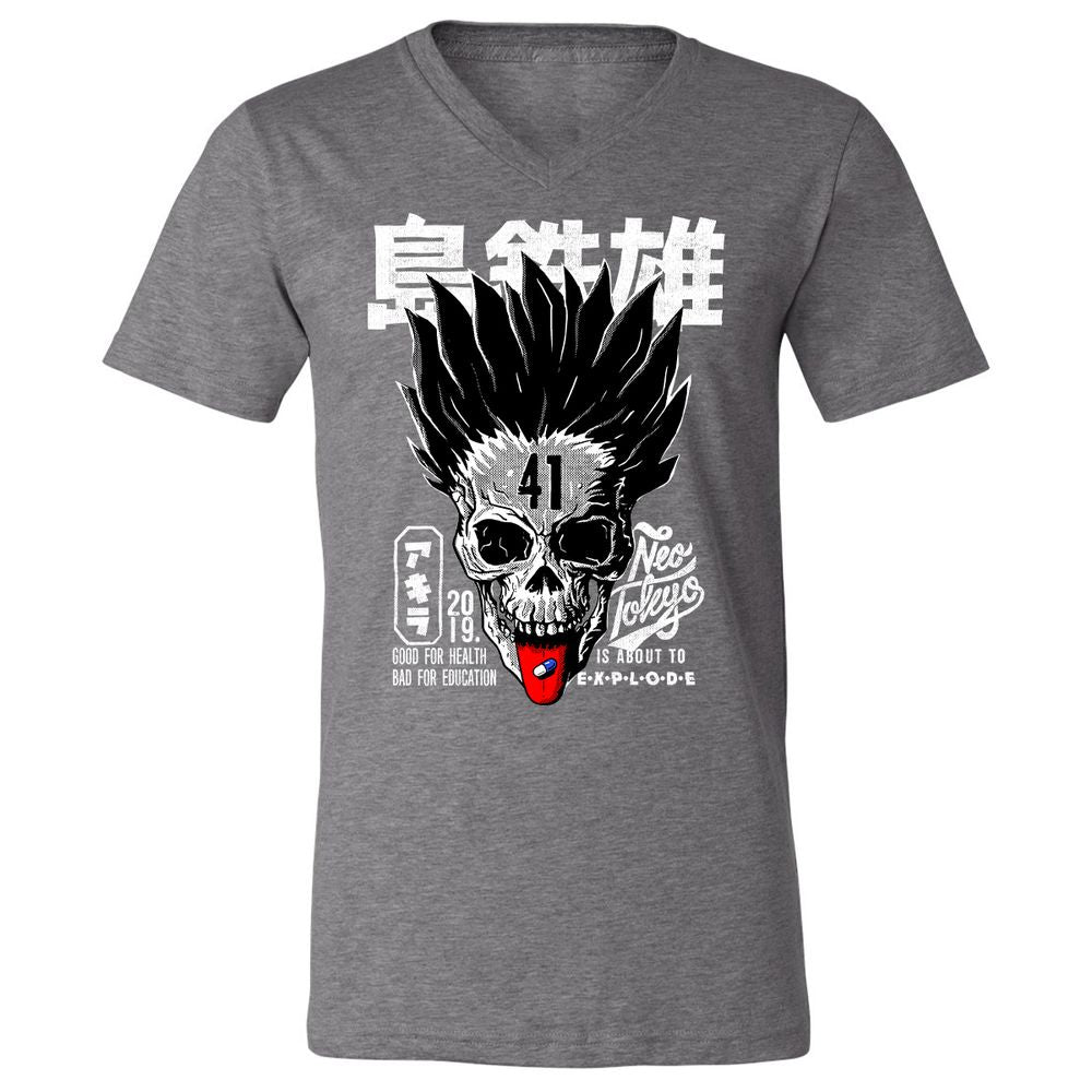 Unisex V-Neck T-Shirt - JP28EYZJ - Deep Heather - 13
