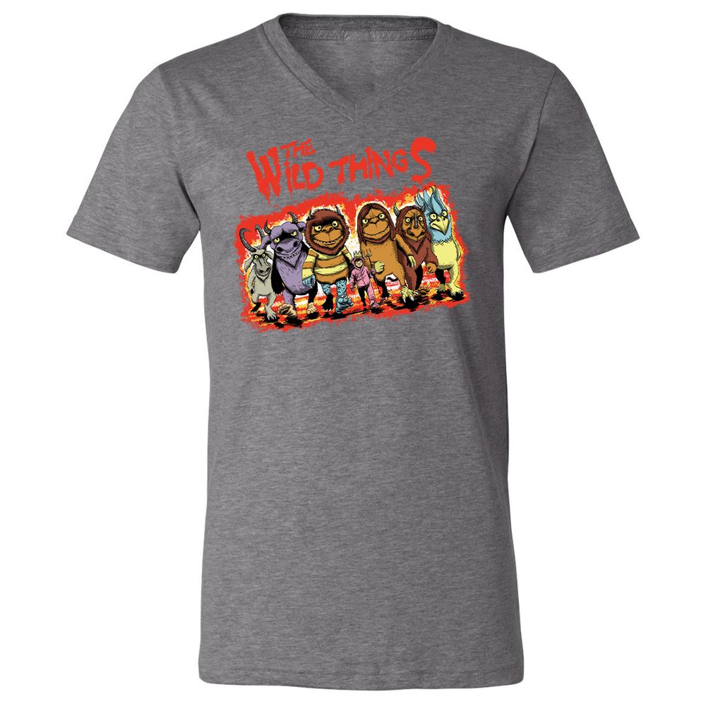 Unisex V-Neck T-Shirt - 9BBMXRZX - Deep Heather - 13