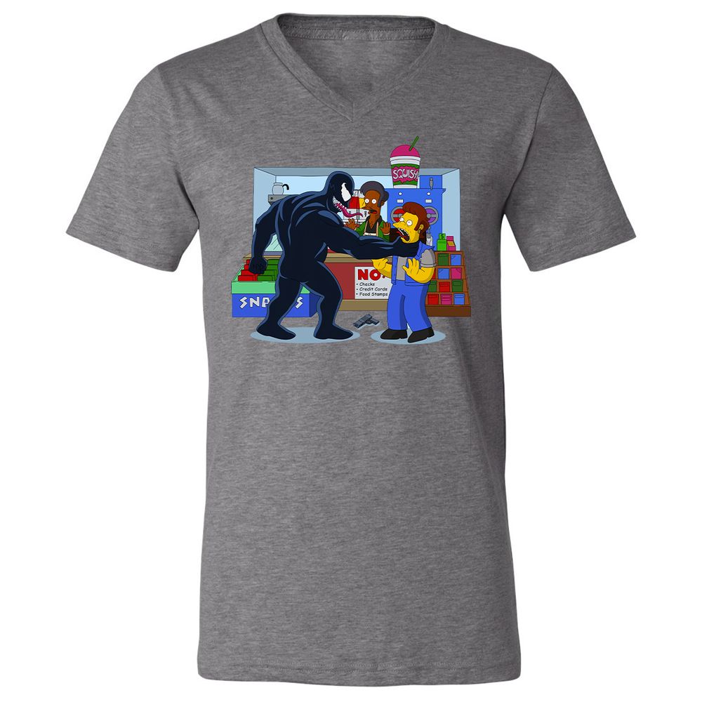 Unisex V-Neck T-Shirt - MQZKJBHY - Deep Heather - 13