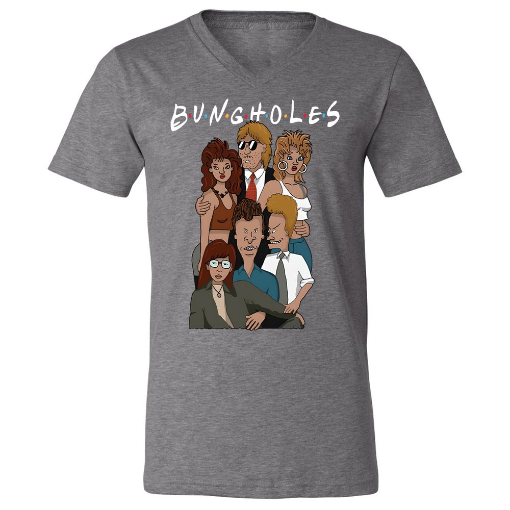 Unisex V-Neck T-Shirt - JX19L8NC - Deep Heather - 13
