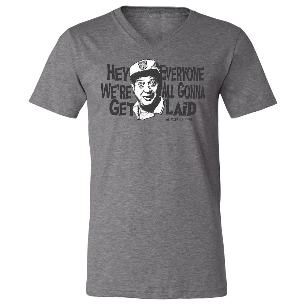 Unisex V-Neck T-Shirt - QH64ZL82 - Deep Heather - 13