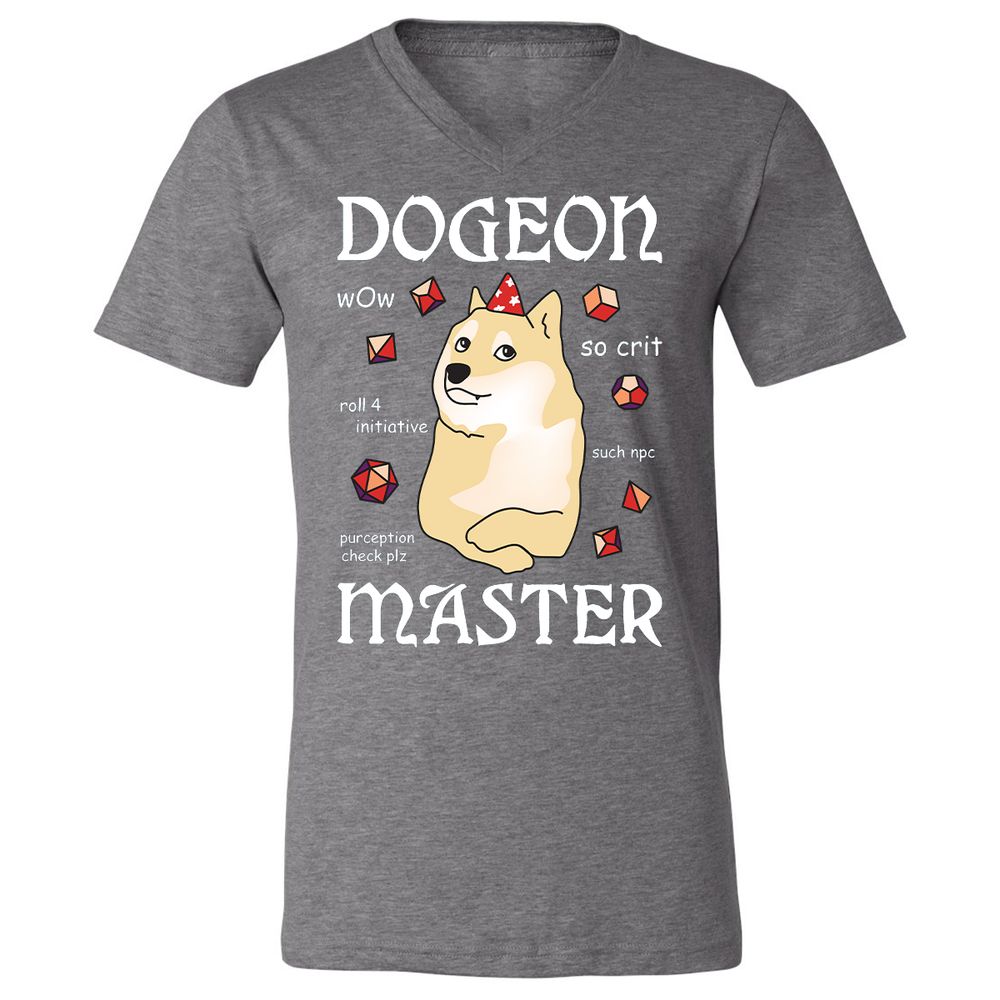 Unisex V-Neck T-Shirt - MUXUJ7DC - Deep Heather - 13