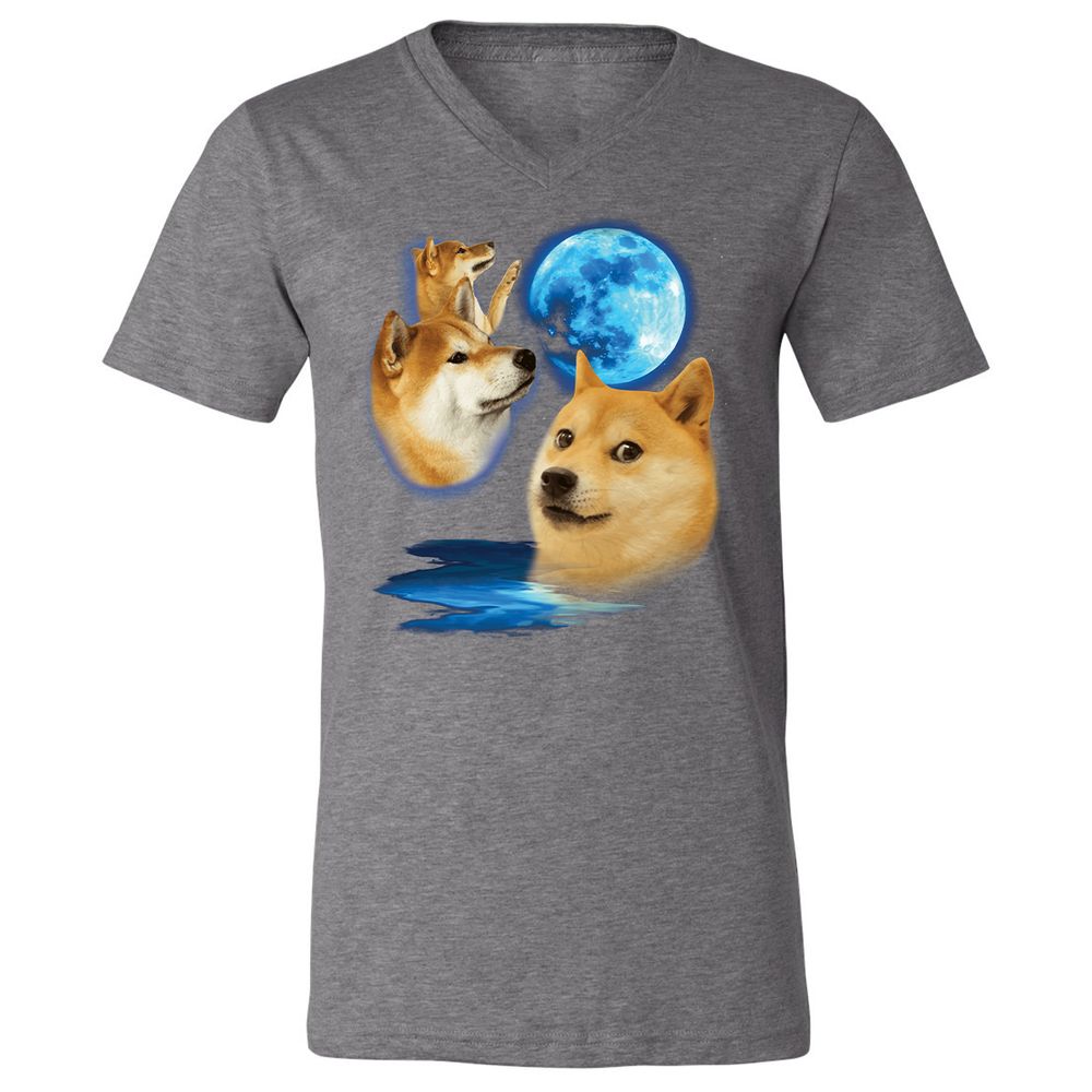 Unisex V-Neck T-Shirt - 6ZHD1HUZ - Deep Heather - 13