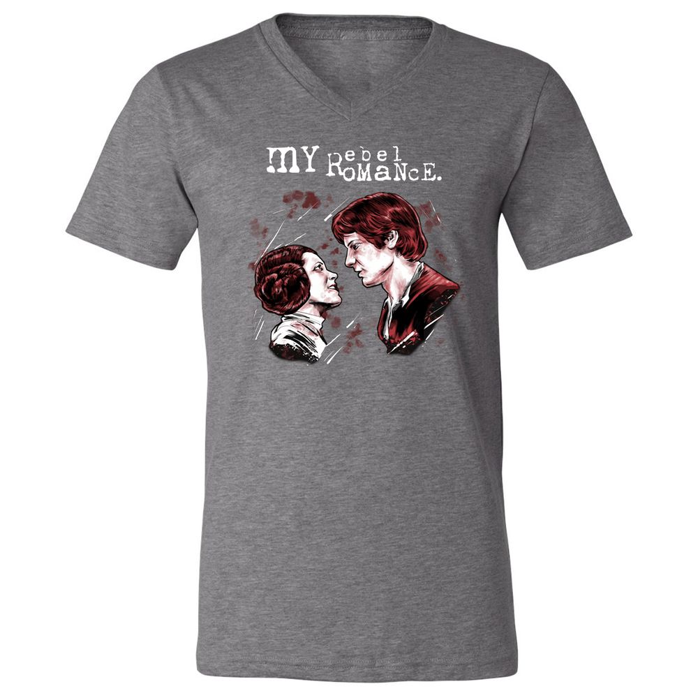 Unisex V-Neck T-Shirt - HQBVSFTR - Deep Heather - 13